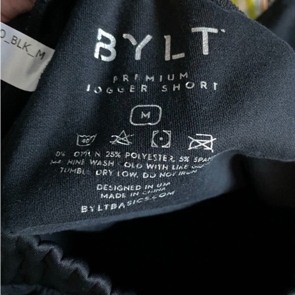 EUC Bylt Jogger Shorts Mens Medium Black Stretch Athletic Sweatshort Performance - Picture 5 of 11